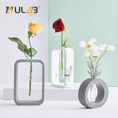 ULAB Scientific 20pcs 50ml Round Bottom Glass Test Tubes Set, 3.3 Borosilicate Glass, Dia.25x150mm, Packed with Stoppers, UTT1026 - style: 20pcs 50ml Glass Test Tubes with Stopper