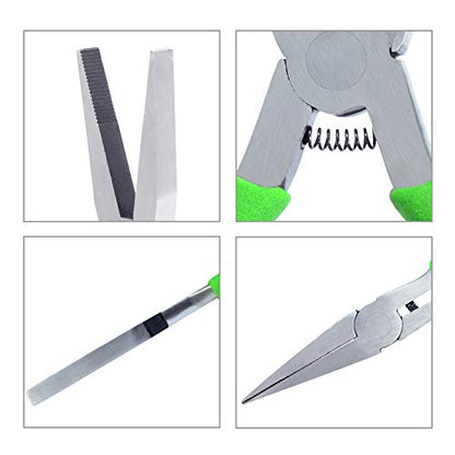 SPEEDWOX Mini Flat Nose Pliers Thin 5 Inches Small Duck Bill Pliers Fine Needle Nose Pliers Micro Chain Nose Pliers Precision Jewelry Making Hand Tools Professional Beading Hobby Work Craft - style: Flat Nose Pliers