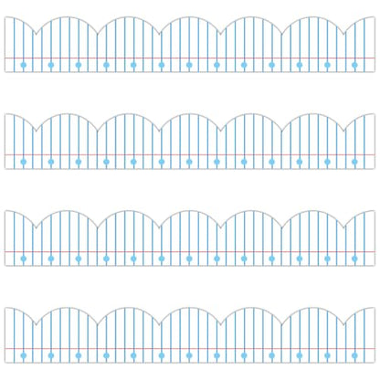 72ft Notebook Paper Bulletin Board Borders Lined Paper Pattern Scalloped Border Trim Composition Notebook Classroom Decor for Back to School Classroom Party Home Office Chalkboard Wall Decor - style: Notebook Paper