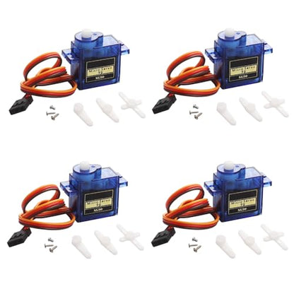 4Pcs SG90 9g Micro Servos Motor Kit for Arduino Projects,RC Car Robot Helicopter Airplane Controls Boat, Mini Servo Applications - color: 4 PCS