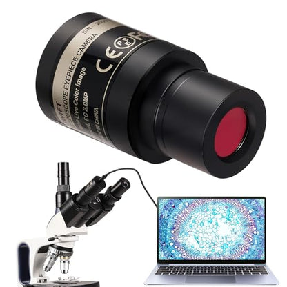 SWIFT EP2M 2-MP 1920 * 1080 Digital Eyepiece Microscope Camera, fits 23.2 mm eyepieces & Most trinocular phototubes, S-Viewer for Measuring & Annotation, Compatible with Windows 7–11 & macOS