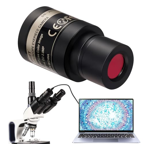 SWIFT EP2M 2-MP 1920 * 1080 Digital Eyepiece Microscope Camera, fits 23.2 mm eyepieces & Most trinocular phototubes, S-Viewer for Measuring & Annotation, Compatible with Windows 7–11 & macOS