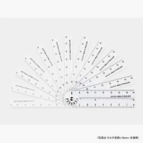 DESIGNPHIL 42263006 Midori Multi Ruler, 6.3 inches (16 cm), Transparent - color: transparent