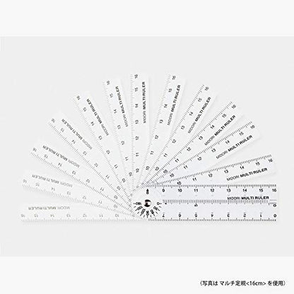 DESIGNPHIL 42263006 Midori Multi Ruler, 6.3 inches (16 cm), Transparent - color: transparent