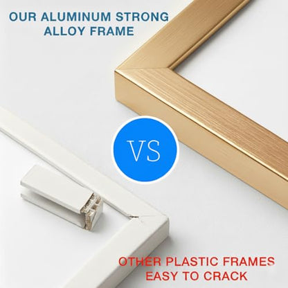 Magnetic Dry Erase Board 12x16 with Handle, Double Sided Portable Gold Whiteboard for Home, Office, School & Kitchen - style: Gold Handle