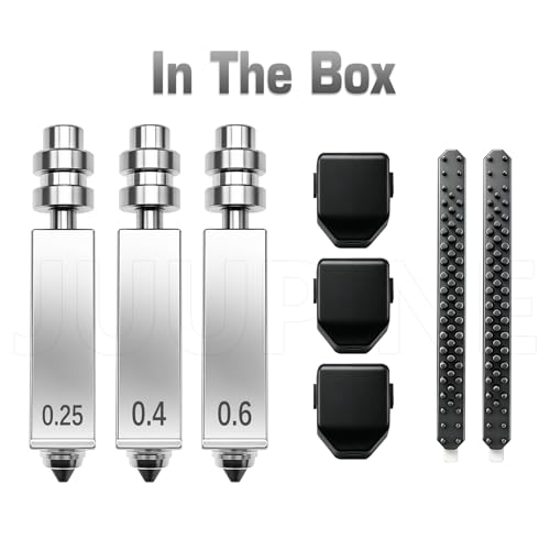3PK 0.25+0.4+0.6mm Nozzle for Anycubic Kobra X/Kobra 4 Nozzles Integrated Hardened Steel Quick Release Nozzle Nozzle Wiper Assembly Kobra X/Kobra 4 3D Printer Accessories Anycubic ACE 2 Pro - color: 0.25+0.4+0.6MM Nozzle Kit