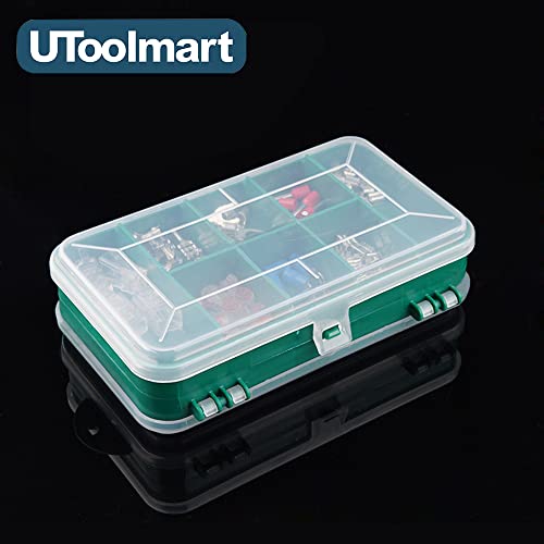 Utoolmart Tool Box,PP Compartment Storage Box,Organizer and Storage for Tools,Parts,Toys, Art,Translucent 6.3 x 1.7 inches 2 Pcs - size: G160 2pcs