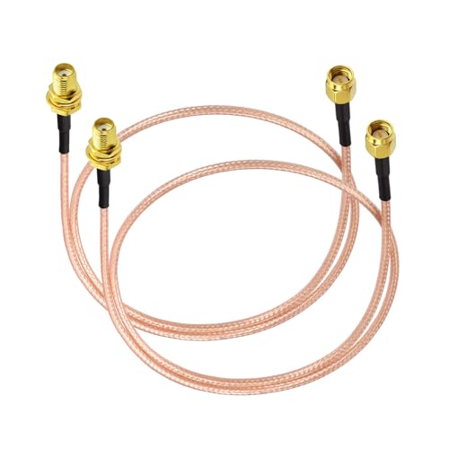 Superbat SMA Male to SMA Female Bulkhead RG316D Cable 2ft 50 Ohm 2-Pack - size: 2ft