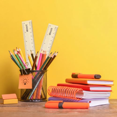 EBOOT 2 Pcs Clear Plastic Ruler Straight Ruler for School, 6 Inch, 12 Inch - color: Clear, size: 6 Inch,12 Inch