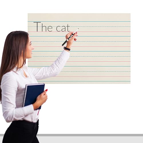 MAGNASHEET Squares Jumbo 4 Panel Magnetic Dry Erase Handwriting Paper