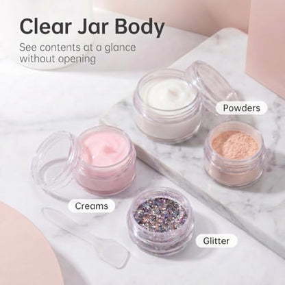 5 Gram Sample Containers 50 Count Small Travel Containers with Lids - color: Clear