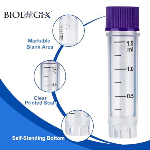 1.5ml Cryovials, Side-Coded, External Thread, Purple, 500Pcs - color: Purple, size: 1.5ml