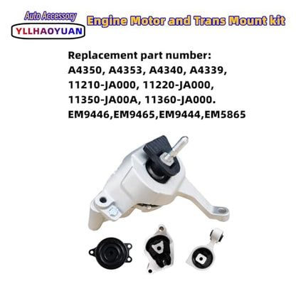 Yllhaoyuan Engine Motor Transmission Mounts Kit for Nissan Altima 2.5L - size: 2007-2017 Nissan Altima 2.5L