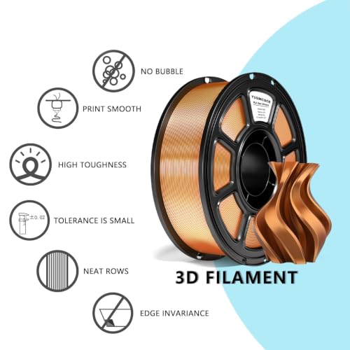 Silk PLA Filament, Copper, 1KG - color: A-silk Copper Pla