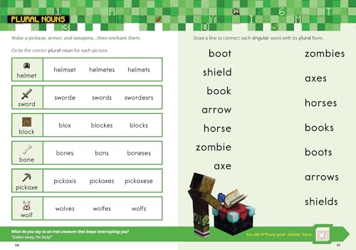 Official Minecraft Workbook: Grade 2