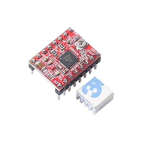 5pcs A4988 Stepper Motor Driver pololu StepStick Module Board Red with Aluminum Heat Sink Compatible with ramps 1.4 3D Printer Reprap, CNC Machine or Robotics