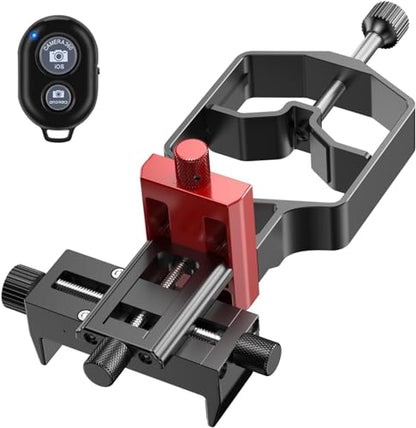 tridaptor - Universal Phone Scope Digiscoping Adapter|High-Precision XYZ Metal Telescope Mount 3-Axis Smartphone Holder for Spotting Scope Monocular Binos|Fits All Cell Phone Camera/Max 2.4" Eyepiece - color: Black 1