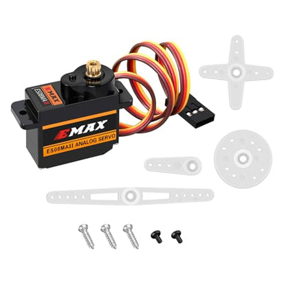 EMAX ES08MA II Micro Servo 12g, Metal Gear for RC & STEM Projects (1 Pcs) - color: 1 Pcs