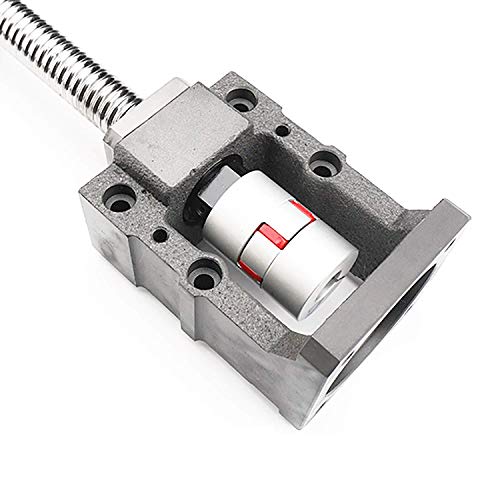 Nema 23 Stepper Motor Steel Mounting Bracket and BK15 Ball Screw Fixed End Supports Bearing Mount for 57mm Nema 23 Motor and 20mm CNC Ball Screw Ballscrew Kit SFU2005 SFU2010 2020 2040 - size: BK15-57mm