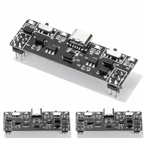 3pcs Breadboard Power Supply Module with 3.3V/4.8V Dual-Switch USB-C Ports, Suitable for Arduino, Raspberry Pi and DIY Electronics Projects