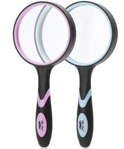 Mr. Pen- Magnifying Glass, 2 Pack, 5X Magnifier, 75mm Glass Lens - color: Pastel, size: 5X Magnifier