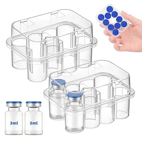 2-Pack 3mL Vial Storage Case, 10-Slot Insulin & GLP-1 Organizer - size: 3ml 10-slot 2pcs