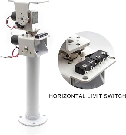 DIY Dc Double Axis Solar, Wind Power DIY Kit Dc Two-Axis Ptz Solar Tracking and Monitoring Robot, Heavy Load High Torque All Metal X Axis Y Axis