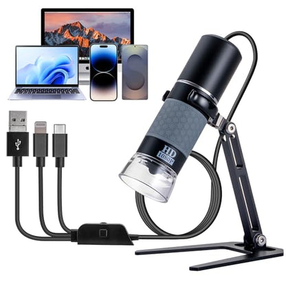 USB Microscope for iPhone Android Phone Tablet and Windows Mac PC