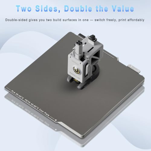 257x257mm Cool Build Plate for Bambu Lab A1 P1 P2 X1 Series Smooth High-Adhesion Spring Steel Magnetic Bed Plate - color: Cool Plate Grey, size: 257mm A1 XI P1