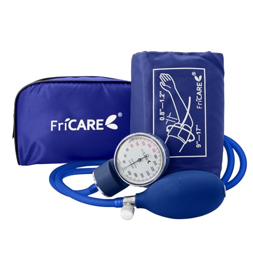 FriCARE Manual Blood Pressure Cuff for Nurses/Nursing/Medical Students - color: Blue