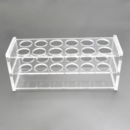 1 Pcs Clear Acrylic Test Tube Rack, 12 Holes for 25mL Tubes, 21mm Diameter - size: 21mm