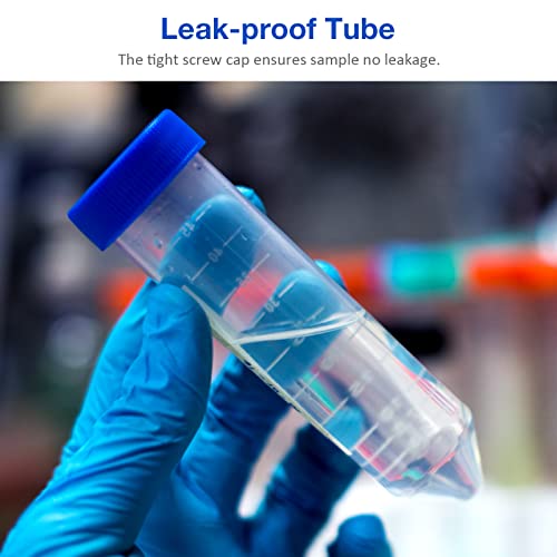 SimPure Centrifuge Tubes 50mL, Conical Tubes Sterile Screw Cap Tube 500Pc - size: 50mL-500Pcs