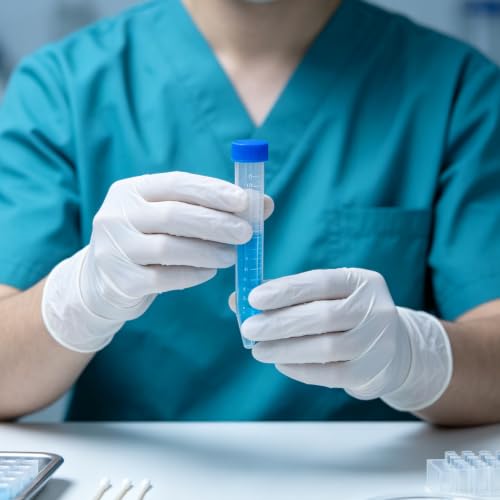 Antrader 15mL Plastic Graduated Centrifuge Tubes w Screw Cap(Blue,100 PCS) - color: Blue, size: 15mL