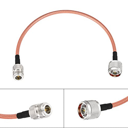 Eightwood N Female to N Male Adapter RG400 Low Loss Coaxial Cable 12in - color: female-male 12 inch