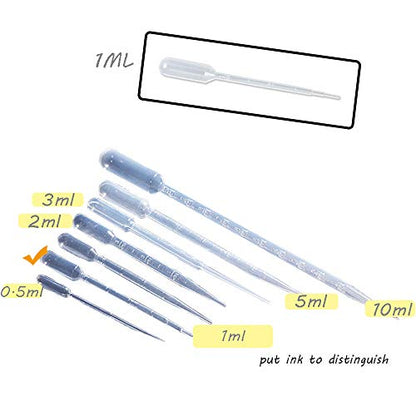 300PCS 1ml Disposable Plastic Clear Liquid Dropper Transfer Pipette Eye Droppers,Volumetric Pipettes,Essential Oils Pipettes (Pack of 4) - size: 1ml (Pack of 4)