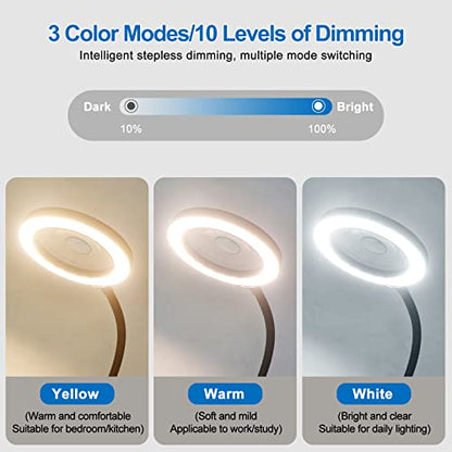 Magnetic Magnifying Lamp Soldering Flexible Gooseneck 10x&5X - color: Gray