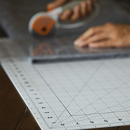 Fiskars 18" x 24" Self Healing Cutting Mat for DIY, Quilting & Sewing, Grey - color: Gray w/Shapes, size: 18"L x 24"W