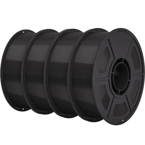 IEMAI High Speed TPU Filament 1.75mm, 95A Flexible 3D Printer Filament, Up to 200mm/s Printing Speed, 4kg Spool (8.8 lbs), Black 4Pack - color: Black 4kg, size: HS TPU 95A