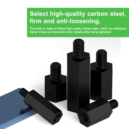 610pcs M3 Black Male Female Nylon Hex Spacer Standoff Screw Nut Set Assortment Kit Motherboard Standoffs Mounts Screws for PCB Motherboard Circuit Board Raspberry Pi and Hats - size: M3-610Pcs