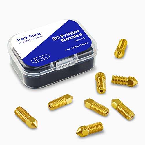 Brass Nozzles for AnkerMake M5/M5C, 0.4mm, 8PCS - size: 0.4mm*8pcs-brass