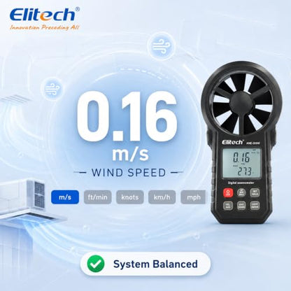 Elitech ANE-200W HVAC Anemometer, Air Flow & Temp Meter with Bluetooth