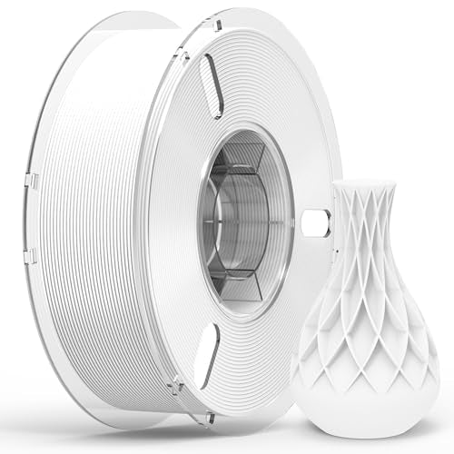 RAMBERY White PLA Plus 3D Printer Filament 1.75mm 1kg - color: Pla+ White, size: 1KG