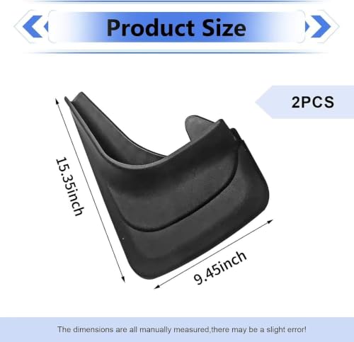 2 PCS Mud Flaps Guards, Splash Proof Scratch-resistant Protective Shield, Rubber Impact-resistant Mudguards Accessories, Universal for Most Suvs (Black #M) - color: Black #M