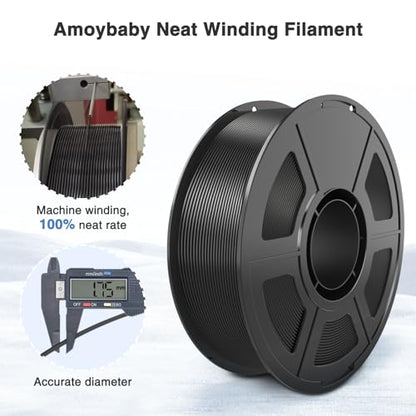 Silk Black PLA Filament 1.75mm Shiny Black 3D Printer Filament 1KG - color: Black