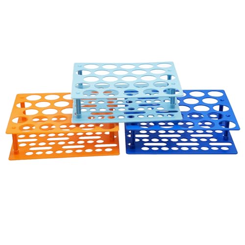 3 Pcs Plastic Test Tube Rack, 25 Wells Each, 50mL Tubes, 28mm Diameter - size: 28mm for 50mL