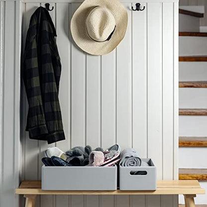 Creative Deco XL Gray Wooden Crate Nesting Crate Handles - color: Grey, size: XL