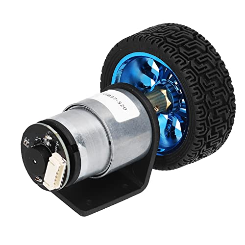 Encoder Motor Kit, DC 12V 110RPM Speed Control with Magnetic Encoder for Balance Car DIY Smart Car Brass Copper D Shaft 6mm 1 Set