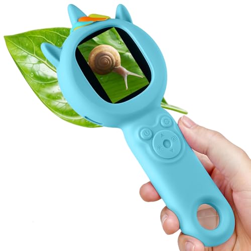 Kids Microscope, 500X Handheld Microscope for Kids, Blue - color: Blue