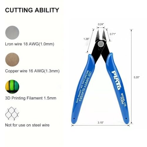 5-Inch, Steel, Precision Flush Cutter, 2/5/10pcs, Wire Cutters