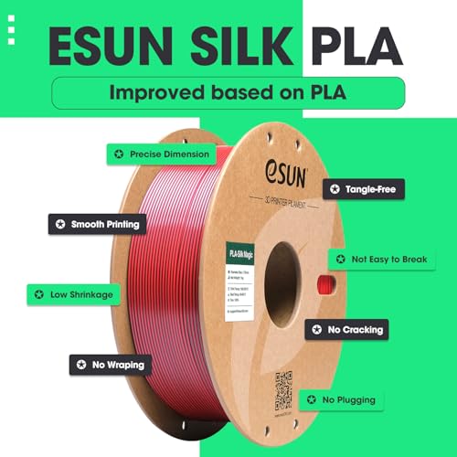 eSUN Silk PLA 3D Printer Filament 1.75mm Black Gold Dual Color Filament - color: Black Gold